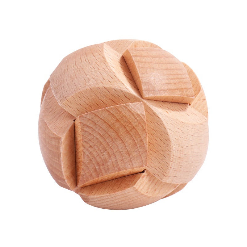 Children'S Educational Gifts Mortise And Tenon Kongming Lock Luban Lock Full Set Of Wooden Year-Old Suit Gift Toys Nostalgic - Image 1